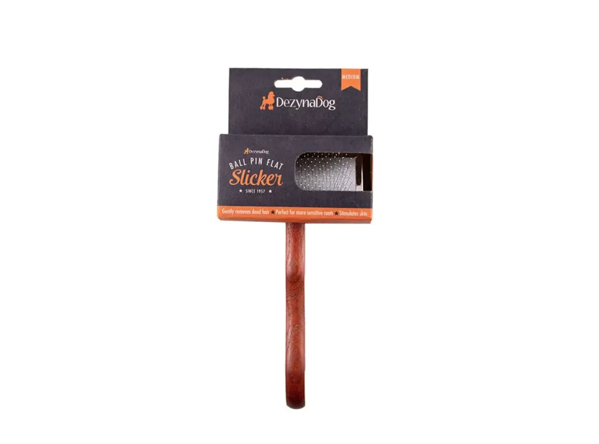 Soft Ball Pin Flat Slicker Medium, Dezynadog