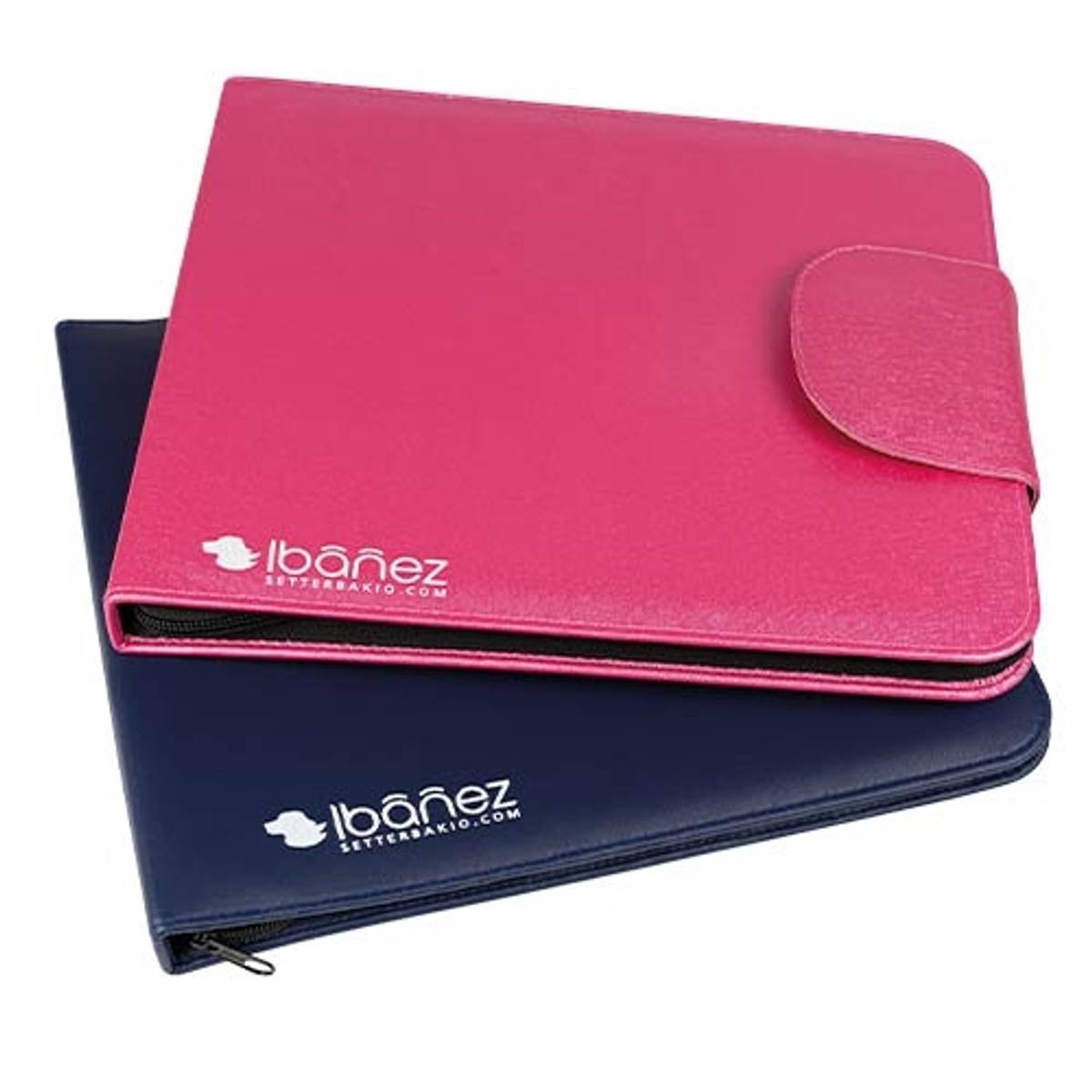 Skinn Etui for 12 sakser blå & rosa, Ibanez