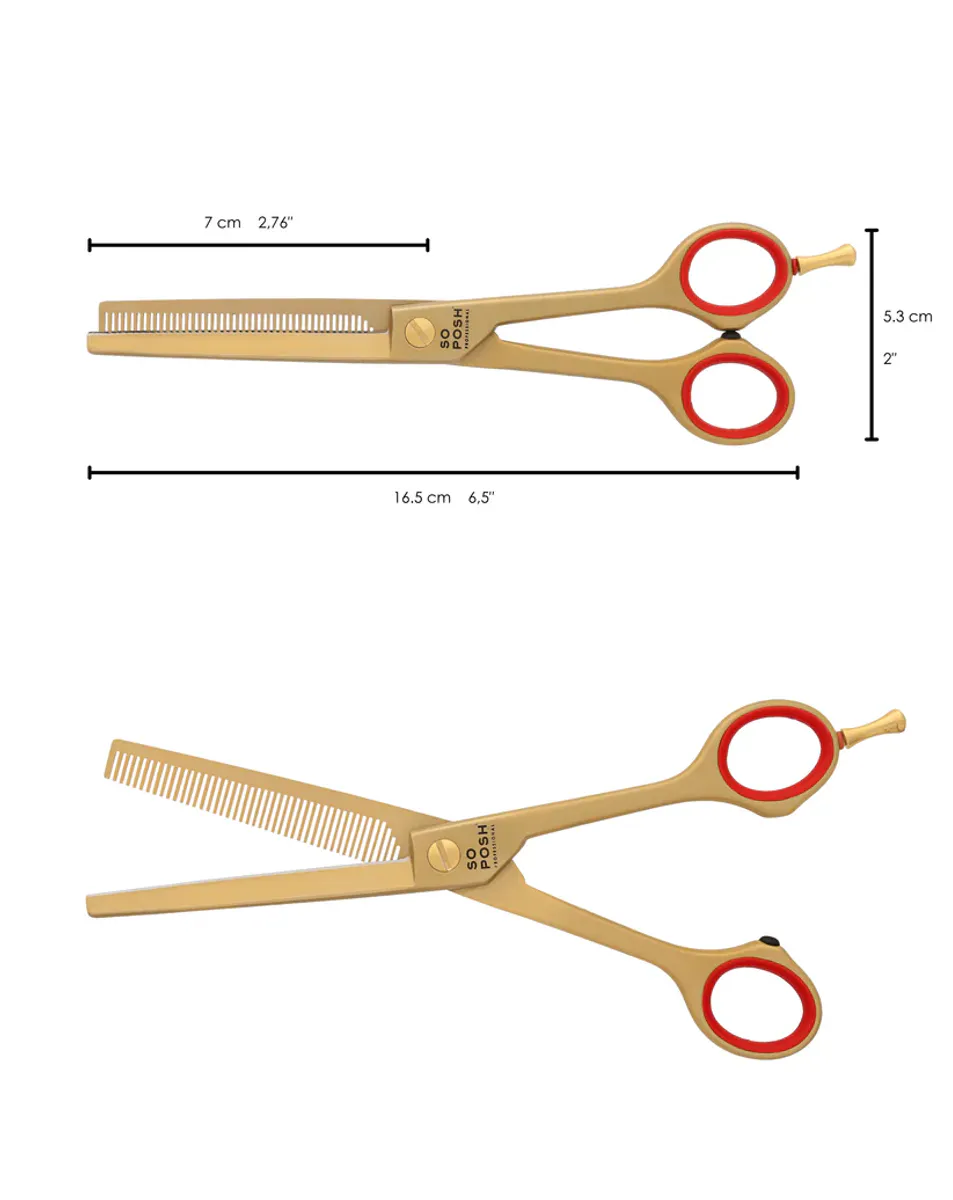Thinner scissors 6,5``satin gold TH65-G, SoPosh