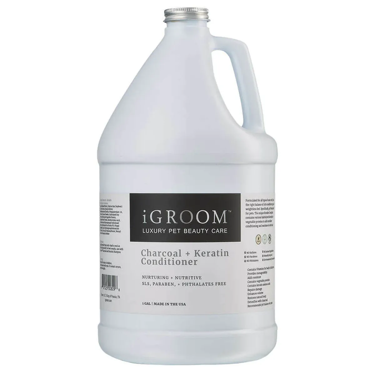 Charcoal + Keratin Shampoo 3,78l, iGROOM