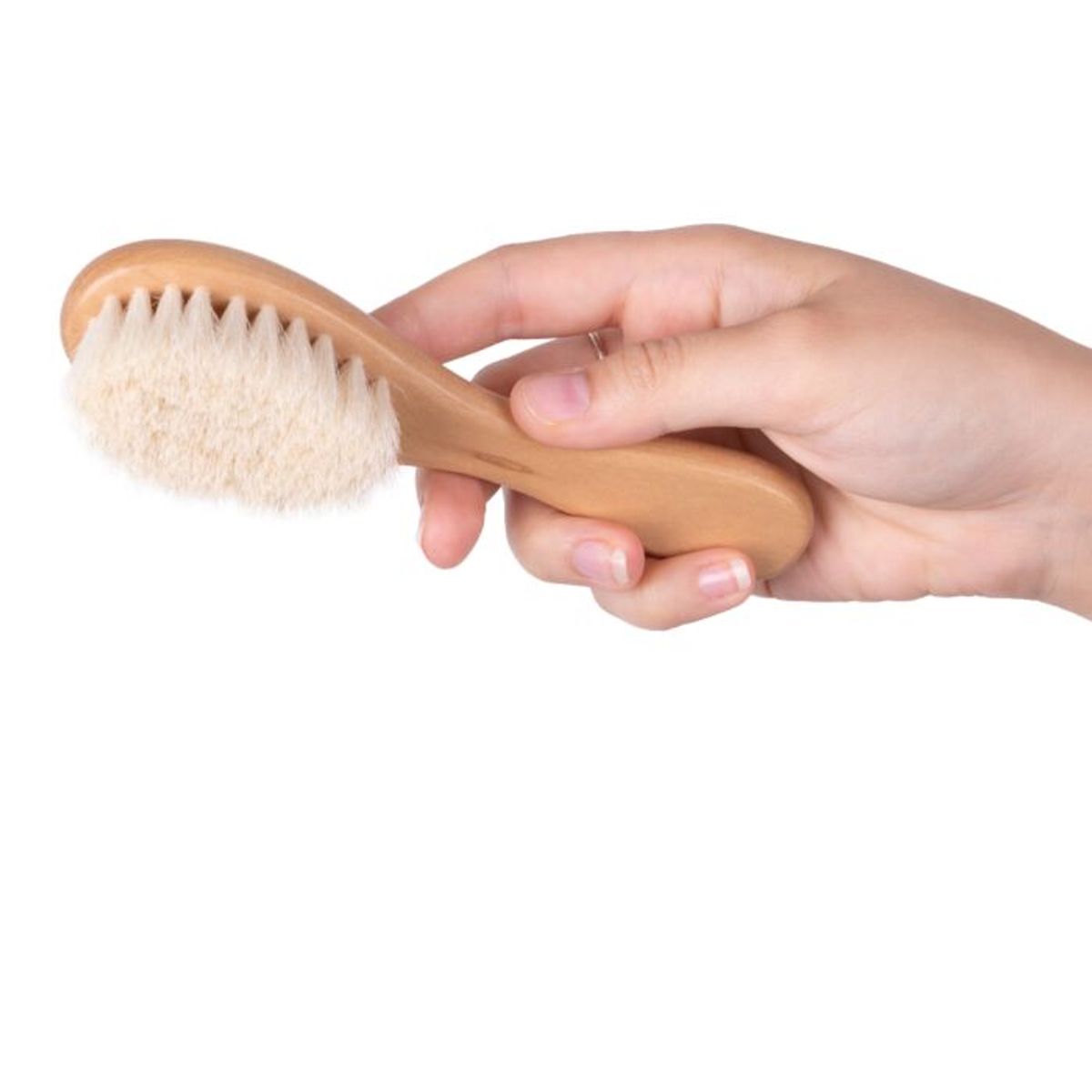 Pure Goat Hair Brush Natural Wood 15cm, Show Tech