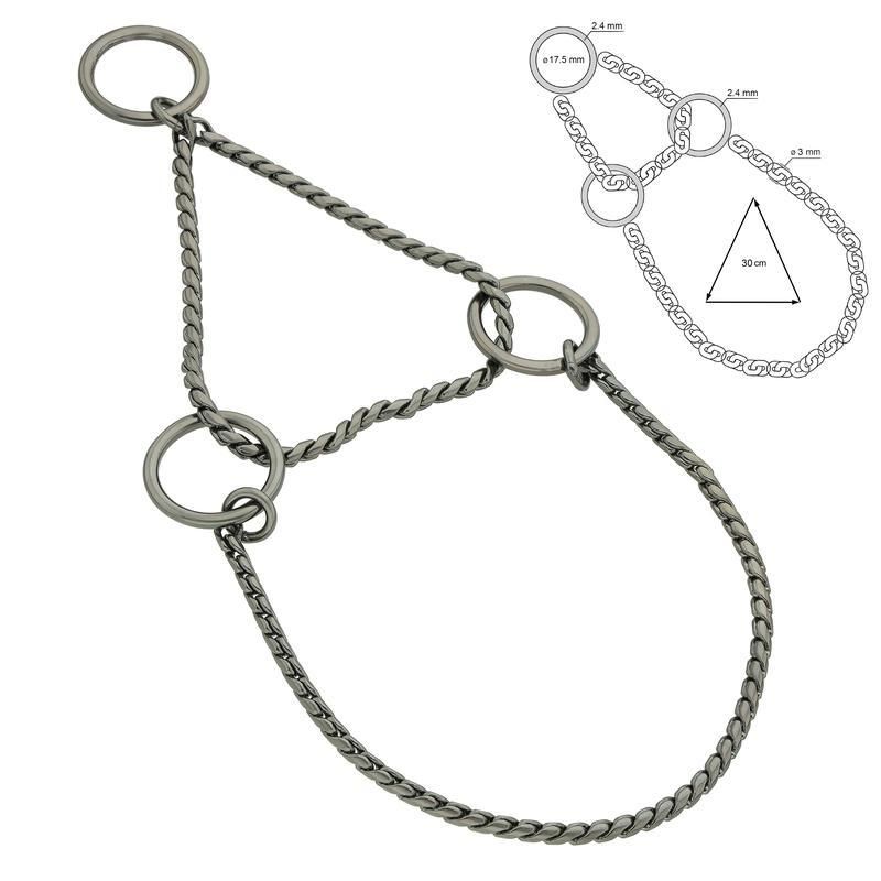 60cm x 5mm Snake Halv Strup Anthracite, Sorma